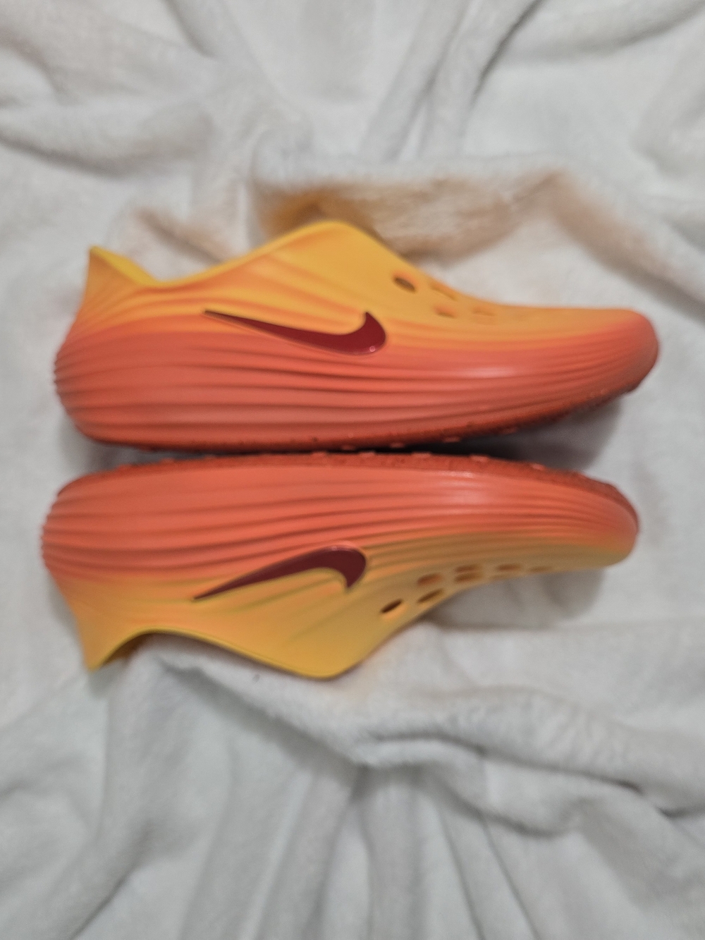 Nike ReactX Rejuven8 Topaz Gold Orange Recovery Shoes Sandals HV5060-700 - Sz 11